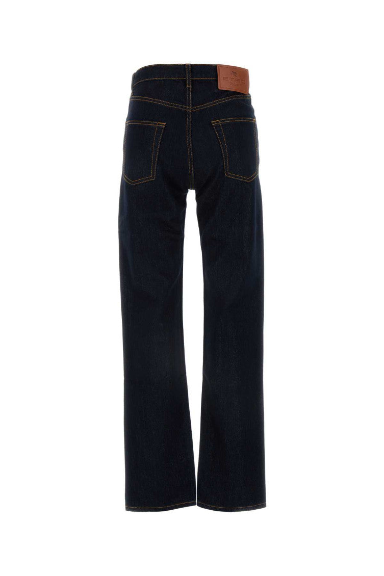 Dark Blue Straight Leg Jeans 2