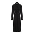 Black Draped Maxi Day Dress 1
