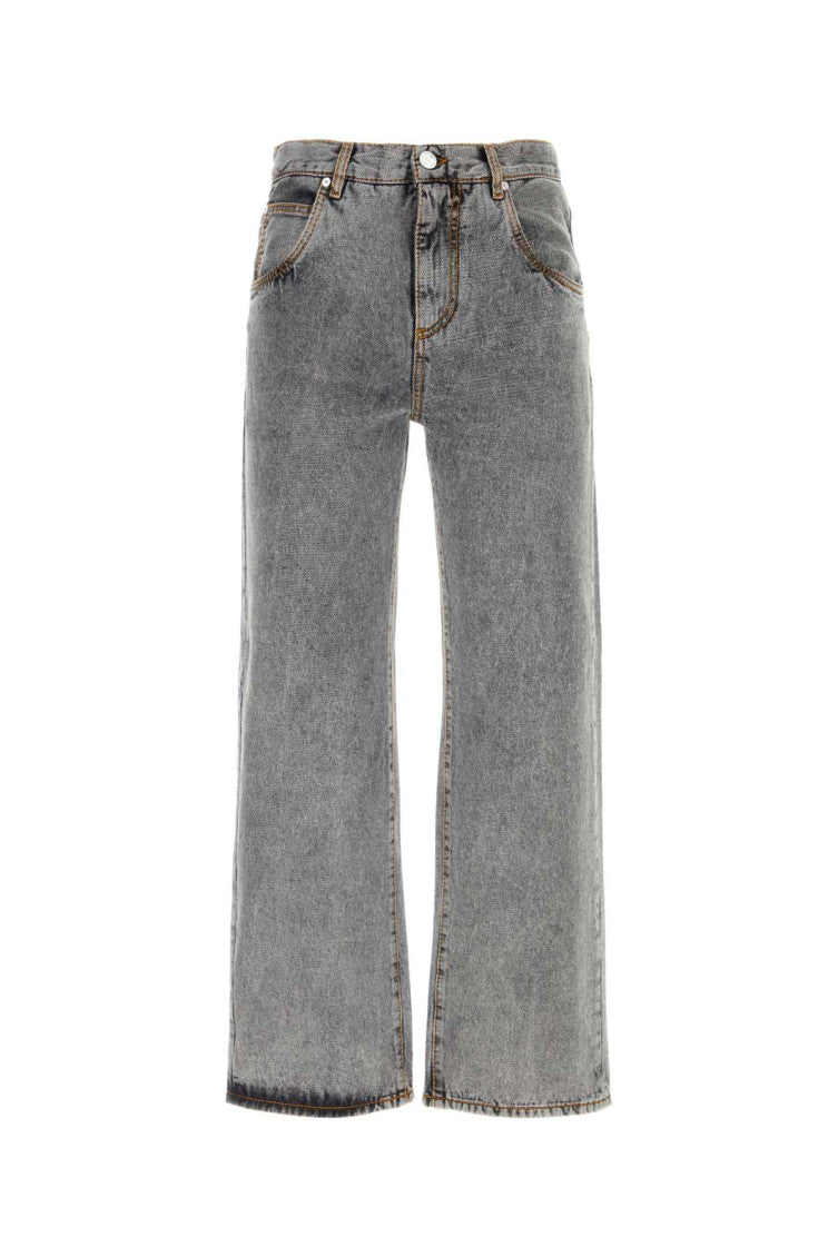 Grey Wide Leg Jeans 1