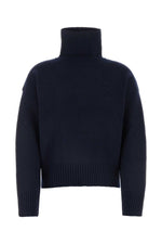 Navy blue wool blend sweater 1