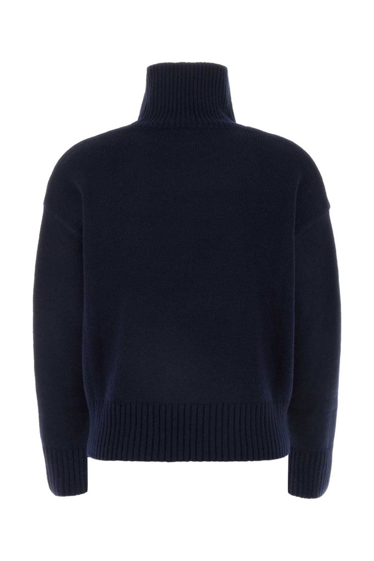 Navy blue wool blend sweater 2