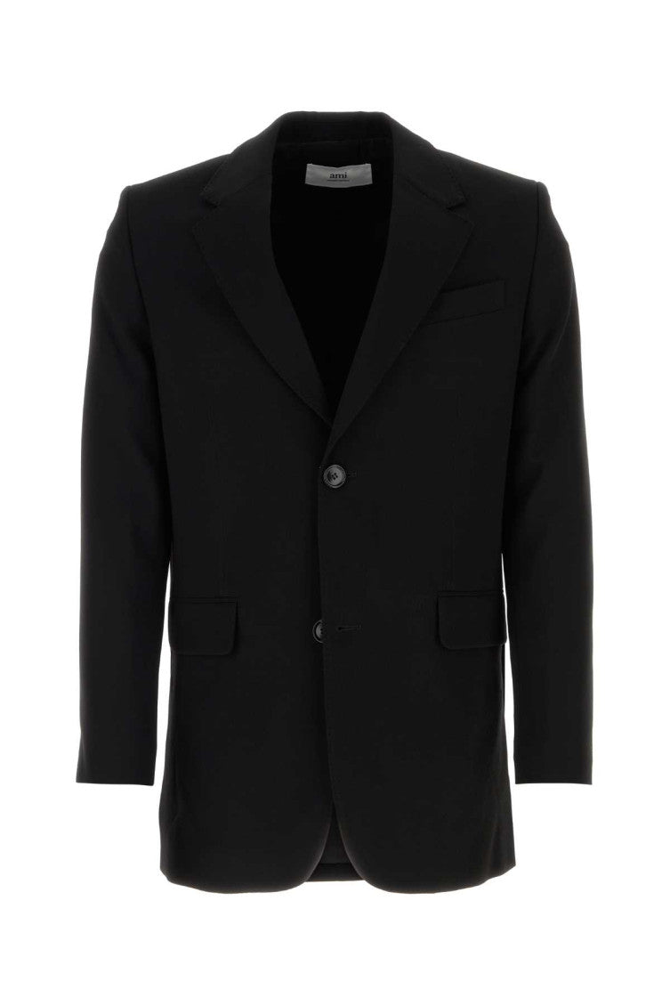 Black wool blazer 1