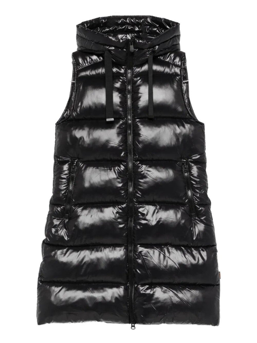 Black Quilted Hood Jacket 1