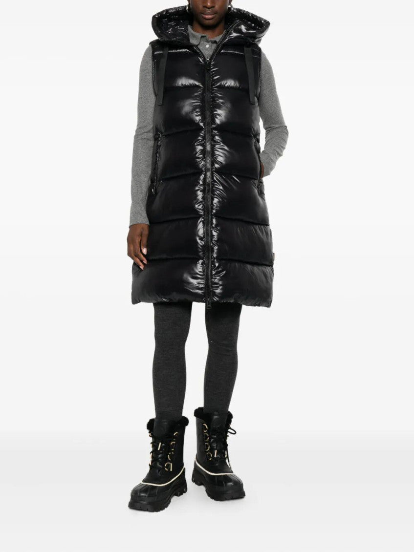 Black Quilted Hood Jacket 2