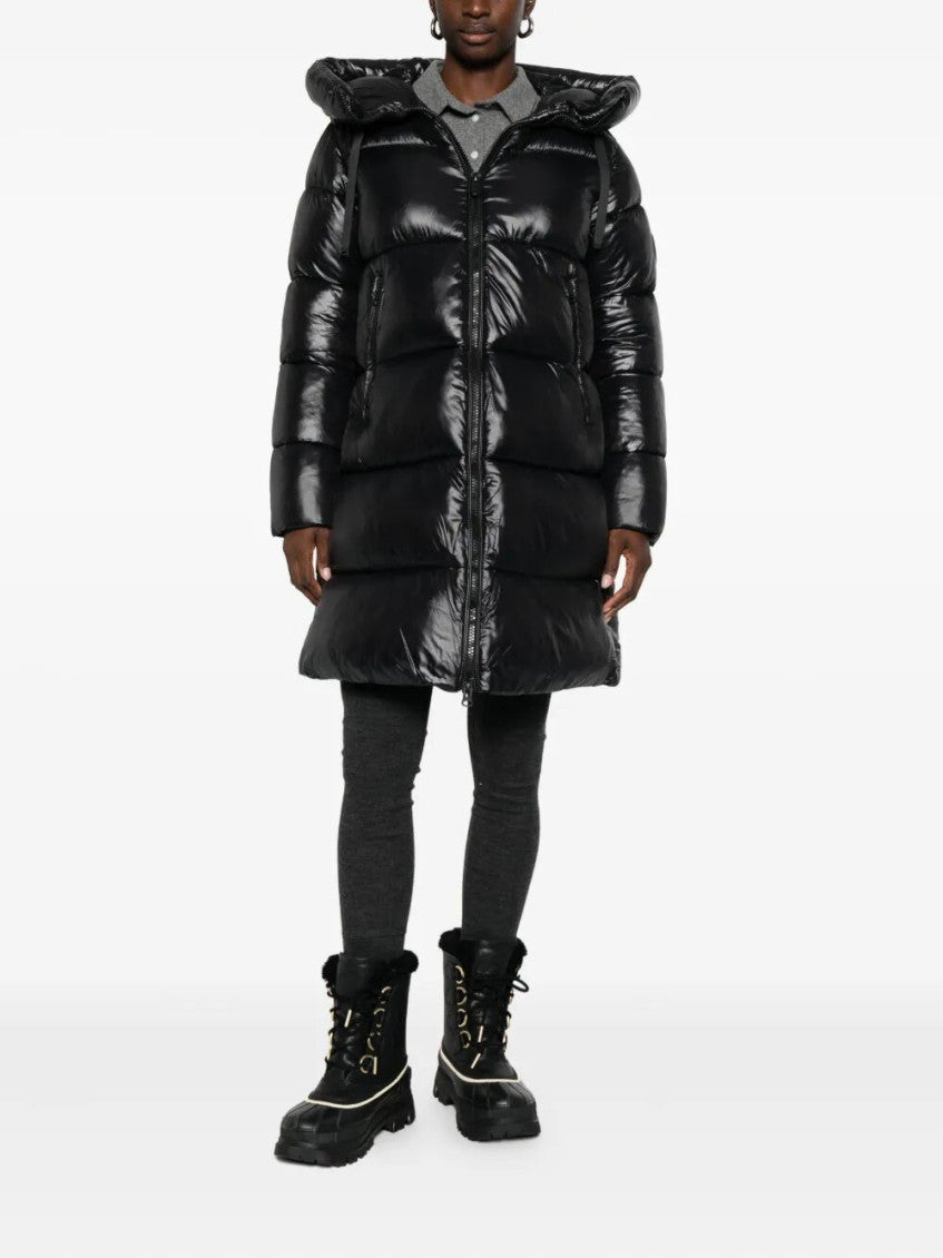Black Quilted Hood Jacket 2