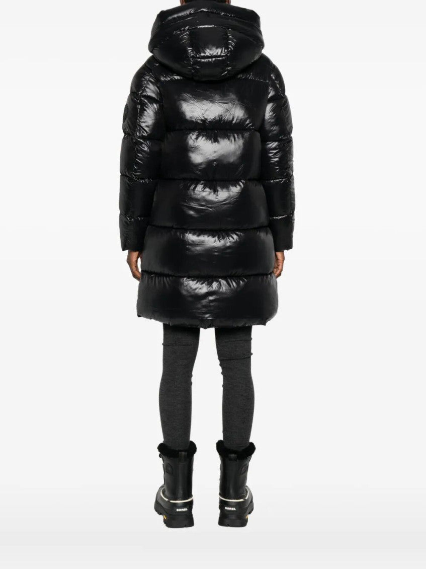 Black Quilted Hood Jacket 3