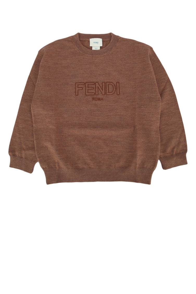 Kids Brown Logo Sweater 1