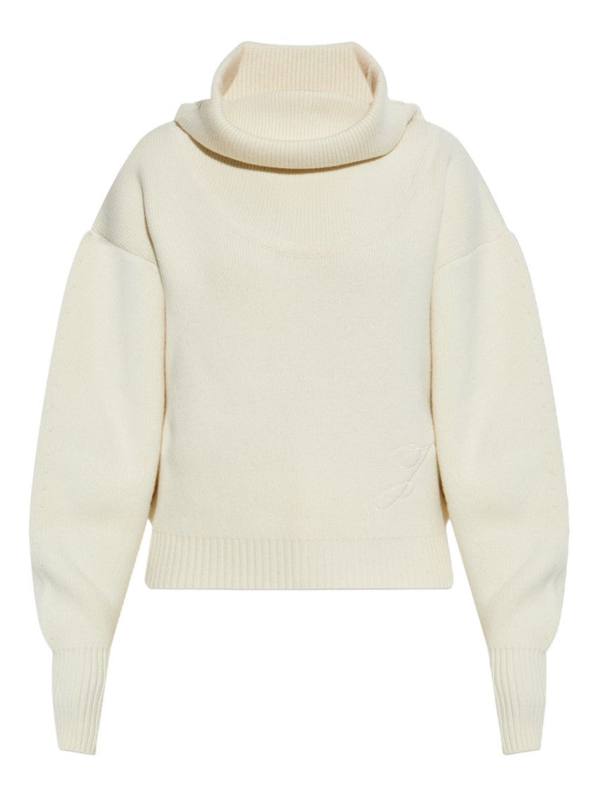 White High-neck Sweater 1