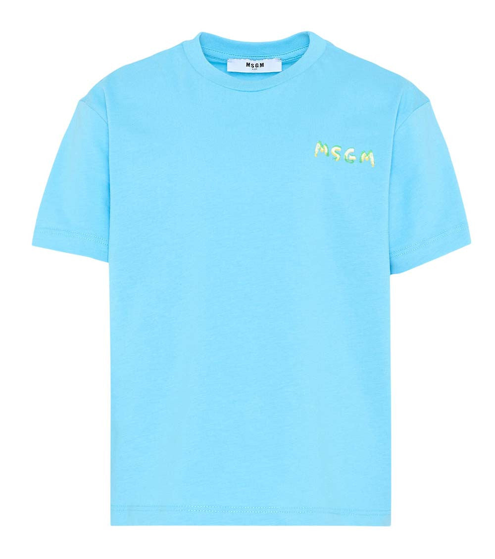 Girls Light Blue Logo T-Shirt 1