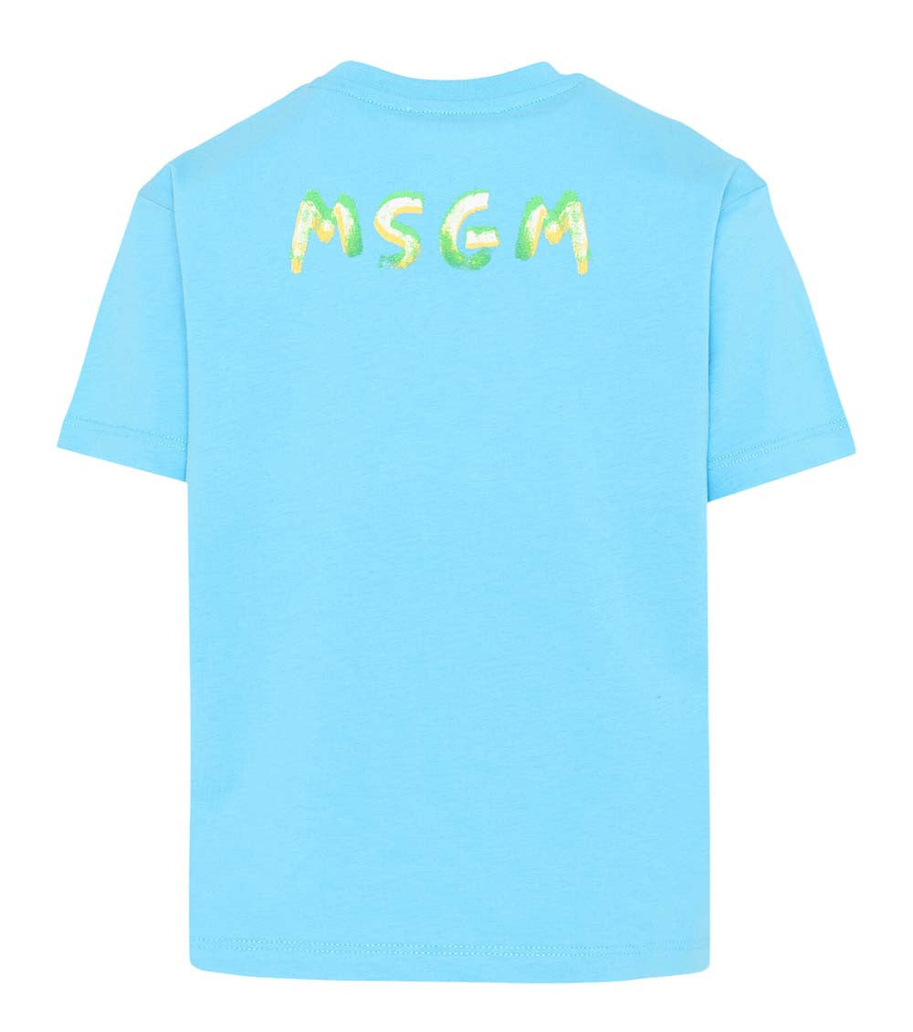 Girls Light Blue Logo T-Shirt 2