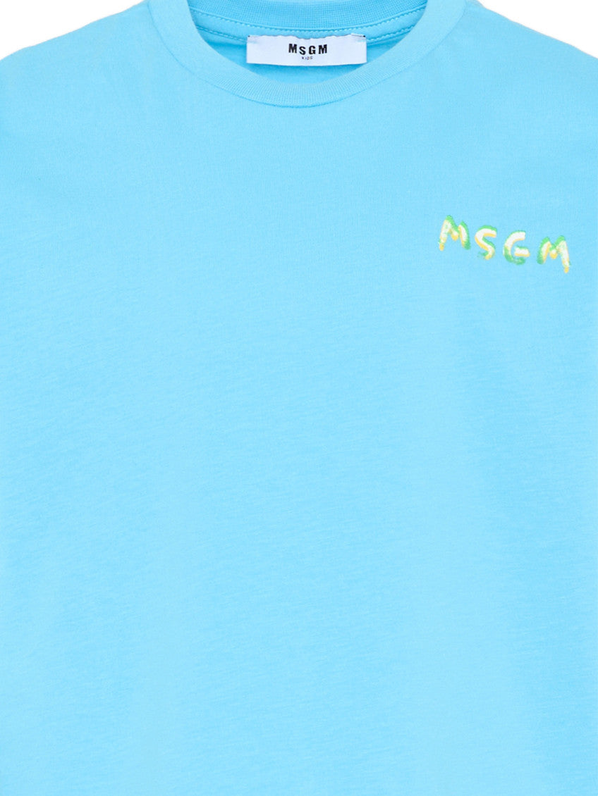 Girls Light Blue Logo T-Shirt 3