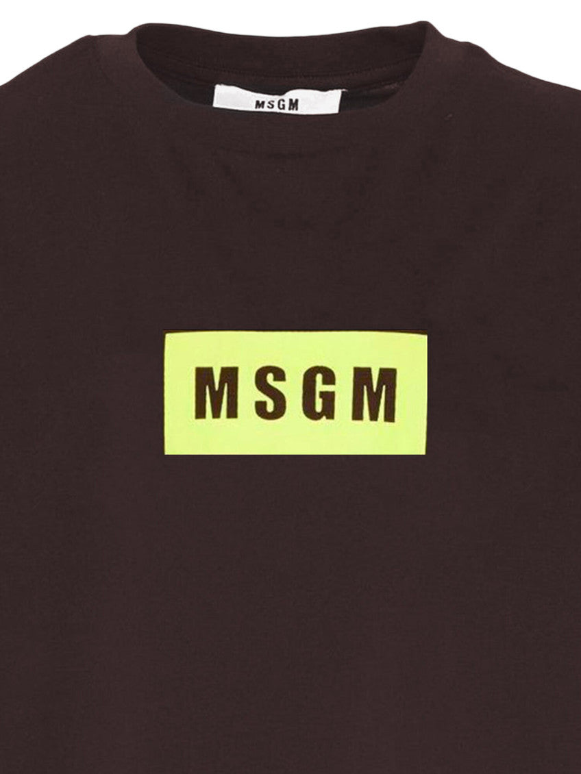 Girls Dark Brown Logo T-Shirt 3