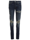 Blue Skinny Mid Rise Jeans 1