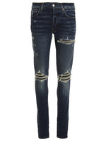 Blue Skinny Mid Rise Jeans 1