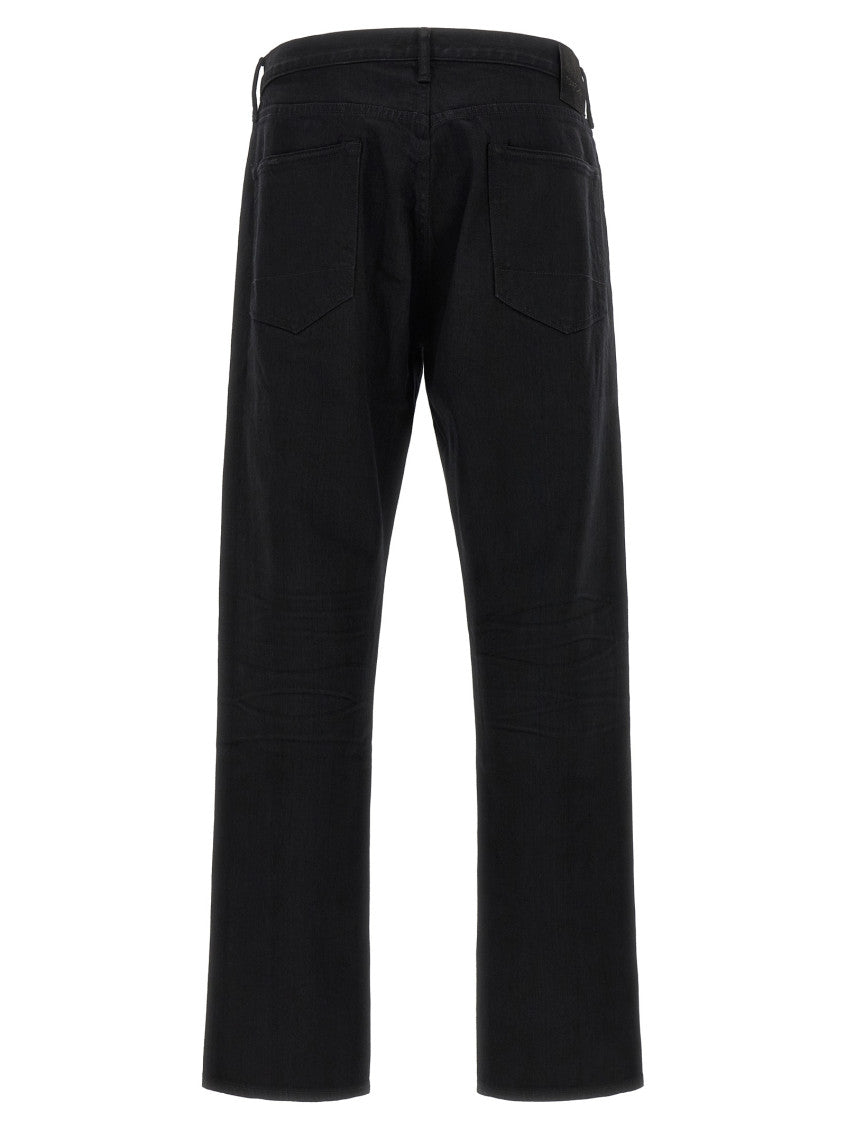 Black Straight Mid Rise Jeans 2
