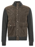Grey Solid Mock Collar Jacket 1