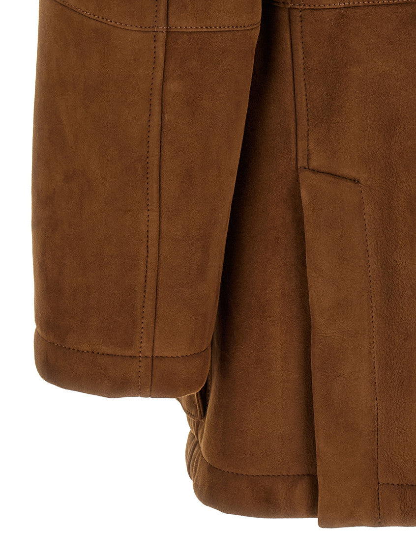 Brown Solid Hooded Jacket 4