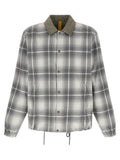Grey Plaid Shirt Collar Jacket 1