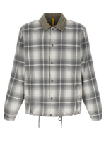 Grey Plaid Shirt Collar Jacket 1