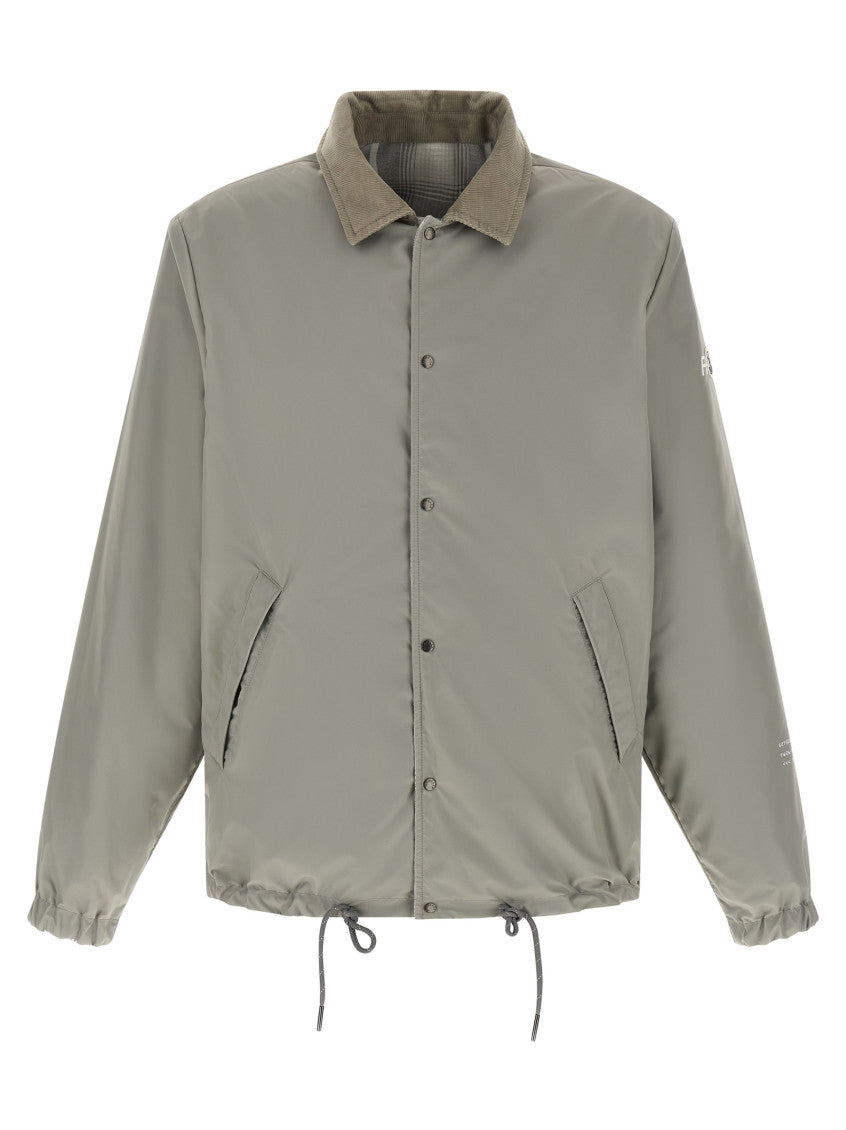 Grey Plaid Shirt Collar Jacket 3