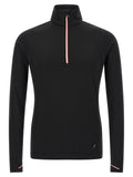 Black Solid Mock Collar Sweatshirt 1