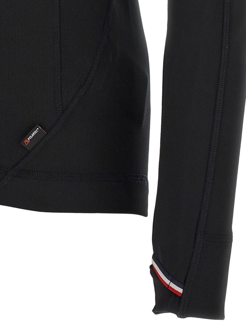 Black Solid Mock Collar Sweatshirt 4
