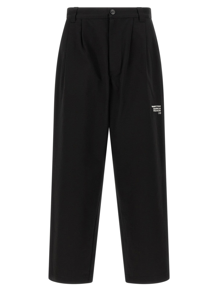 Black Straight Flat Front Pants 1