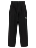 Black Straight Flat Front Pants 1