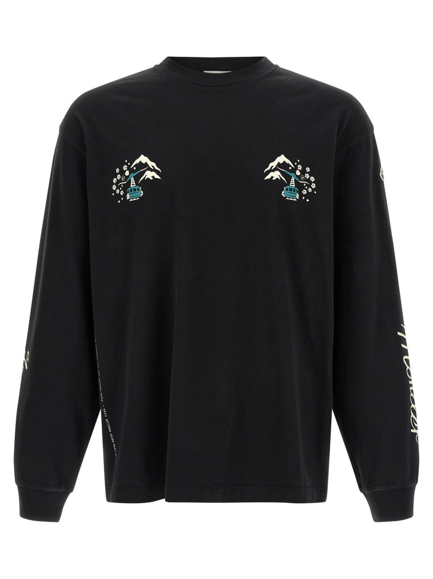 Black Graphic Crew Neck T-Shirt 1