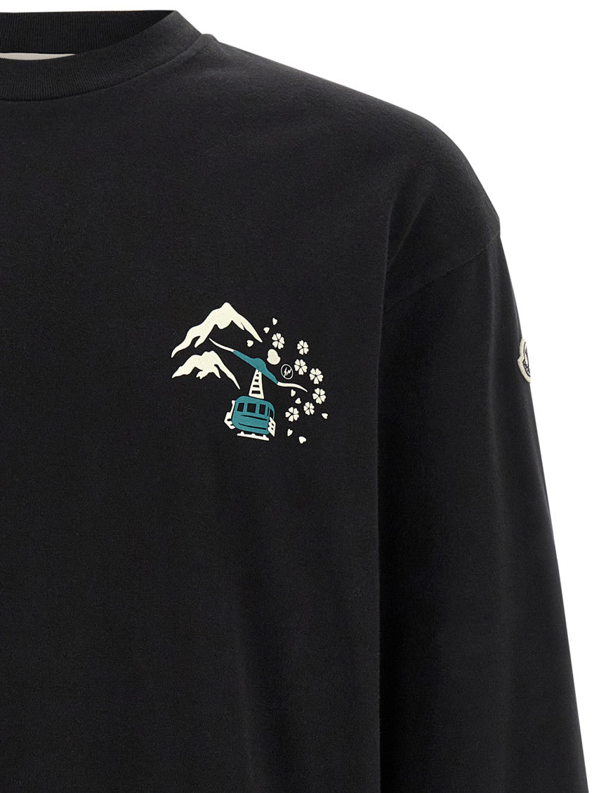 Black Graphic Crew Neck T-Shirt 3