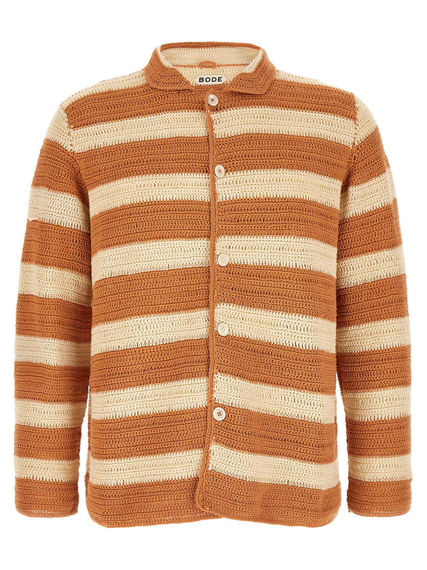 Orange Regular Stripes Shirt 1