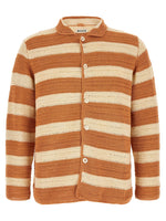 Orange Regular Stripes Shirt 1