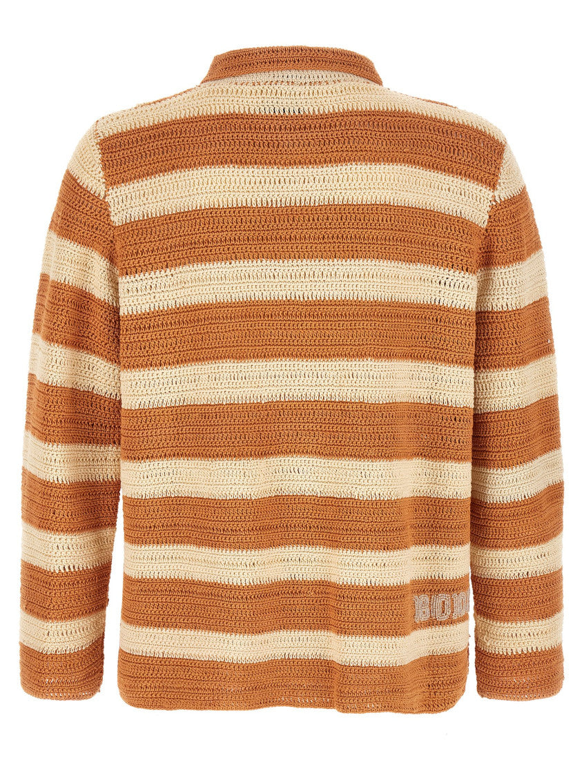 Orange Regular Stripes Shirt 2