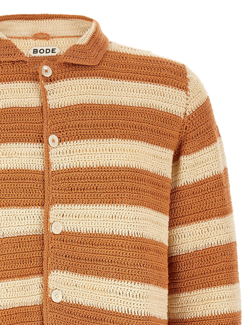 Orange Regular Stripes Shirt 3