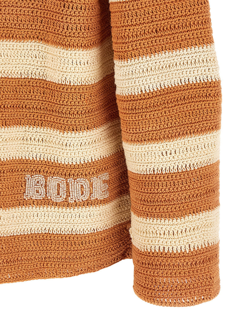 Orange Regular Stripes Shirt 4