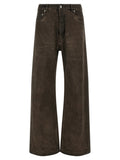 Brown Relaxed Mid Rise Jeans 1