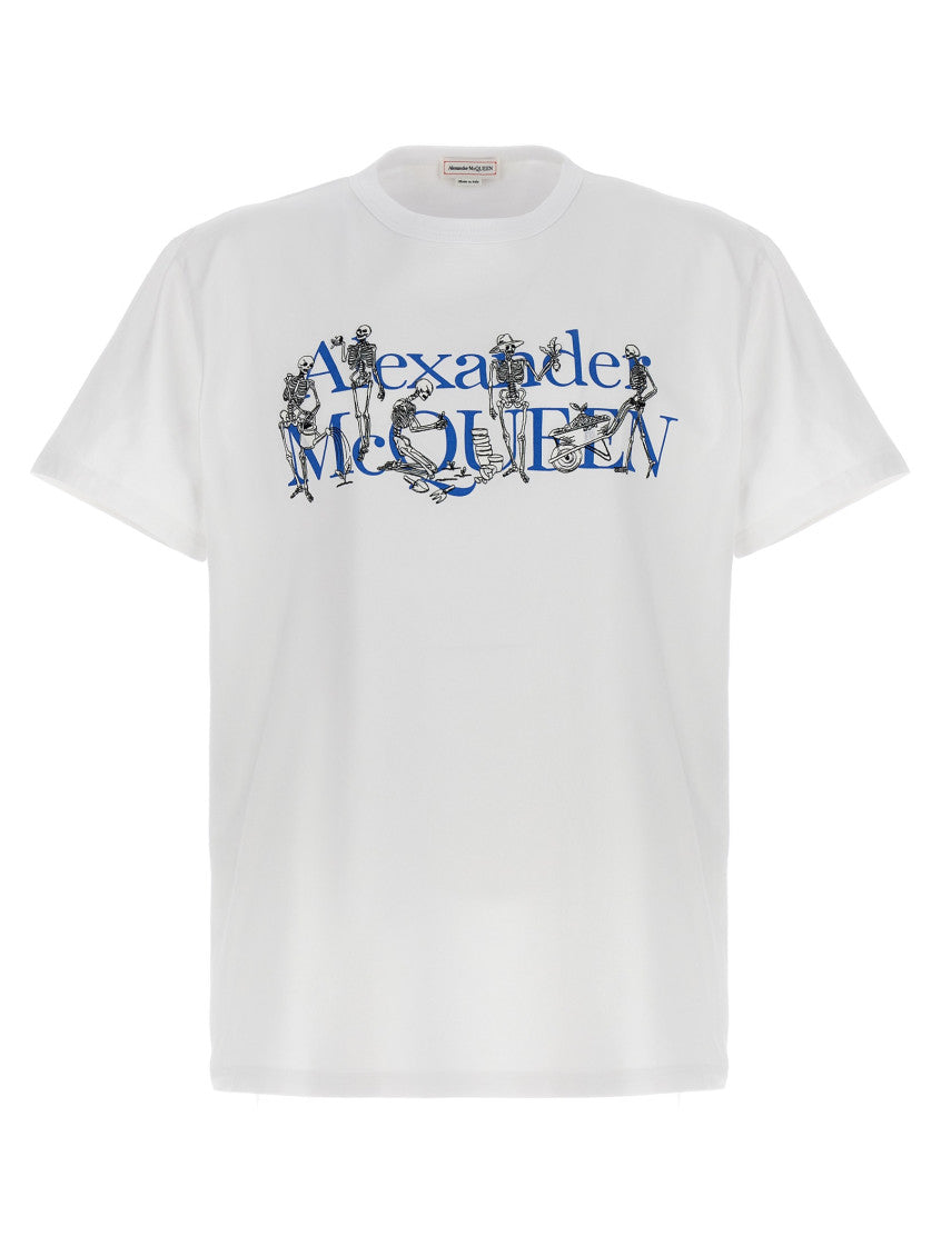 White Logo embroidered T-shirt 1