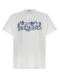 White Logo embroidered T-shirt 1