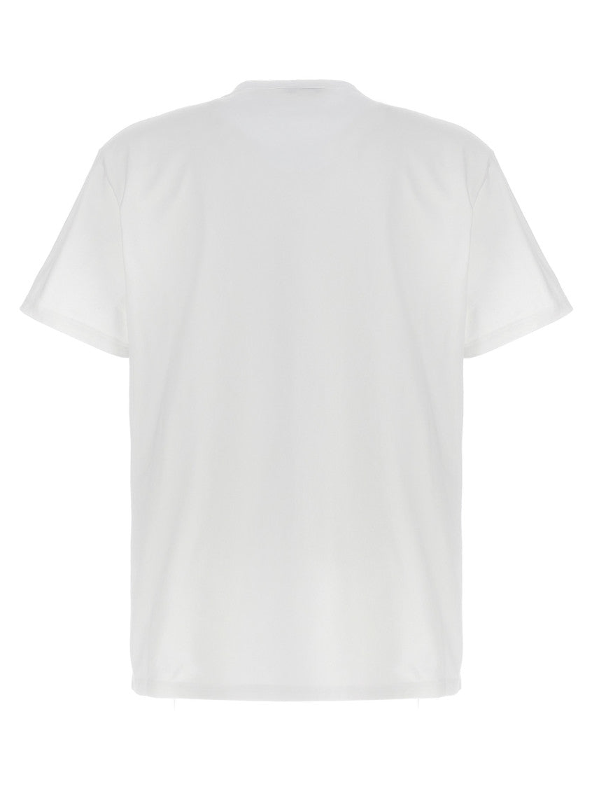 White Logo embroidered T-shirt 2