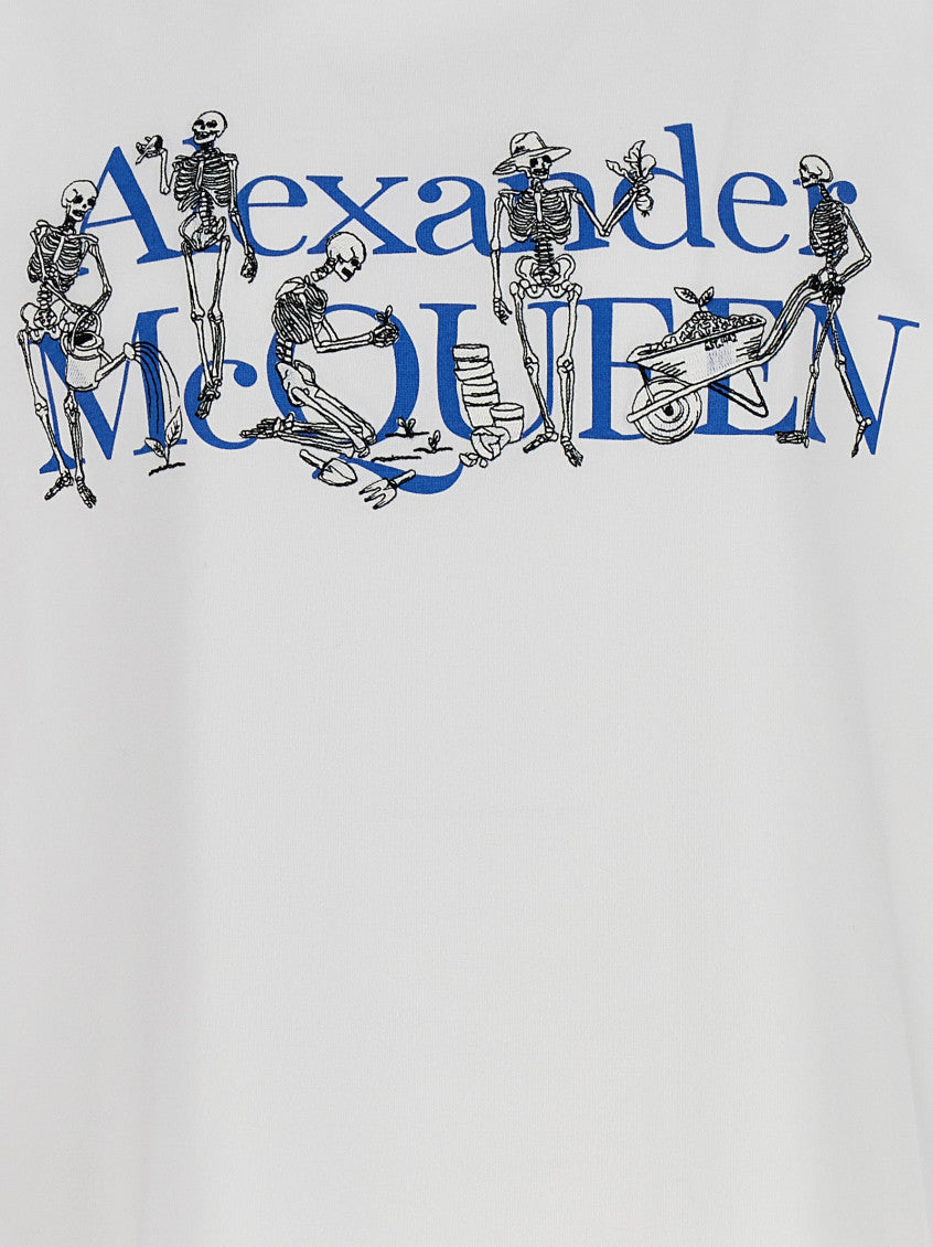 White Logo embroidered T-shirt 4