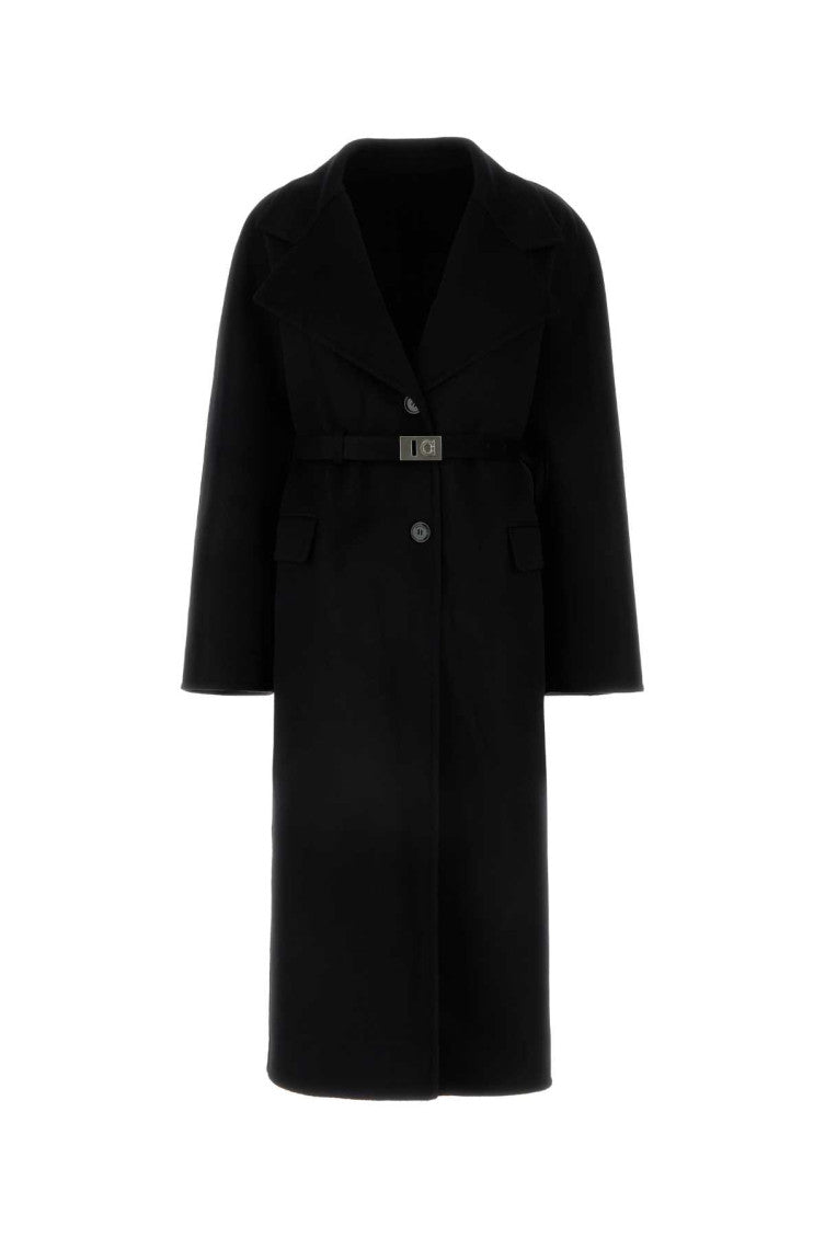 Black Single Breasted Coat 1