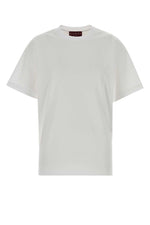 White Crewneck Embroidery Logo T-Shirt 1