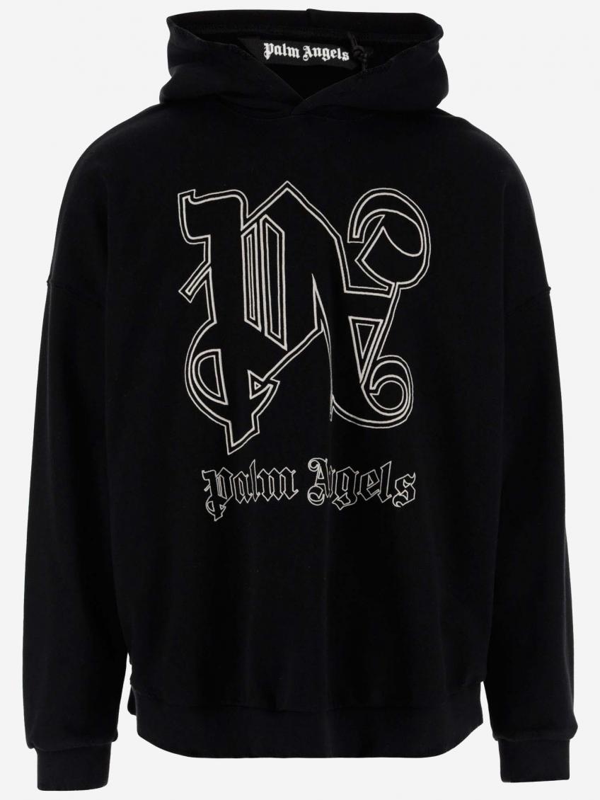 Black Monogram Logo Hoodie 1