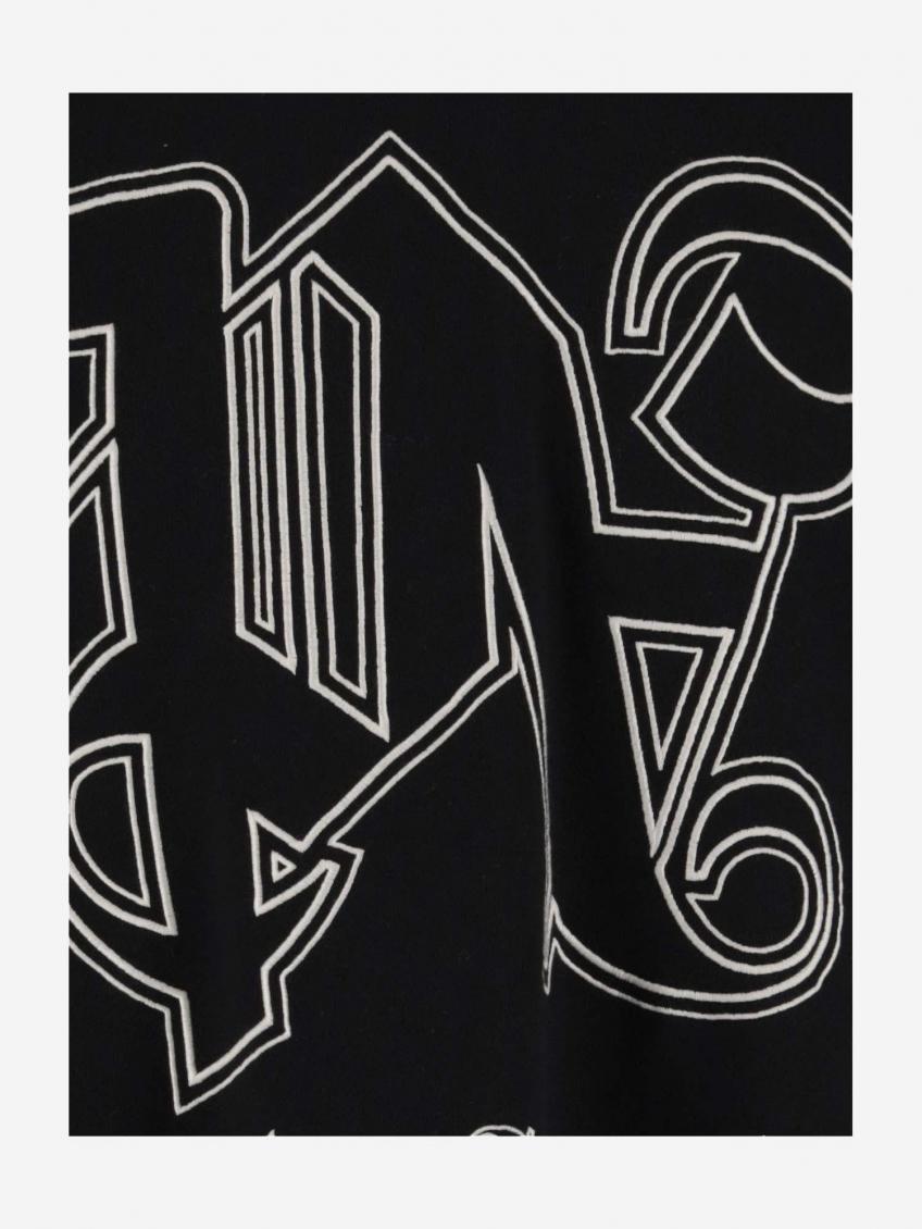 Black Monogram Logo Hoodie 3