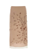 Pink Embroidered Tulle Skirt 1