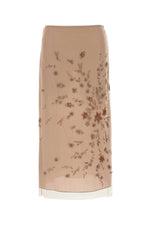 Pink Embroidered Tulle Skirt 1
