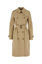 Beige Double-breasted Cotton Trench Coat 1
