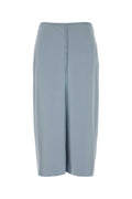 Light Blue Stretch Satin Skirt 1