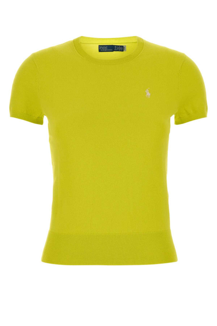 Yellow Crew Neck Logo T-Shirt 1