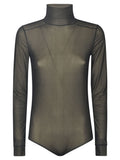 Black Jersey Texture Sheer Top 1